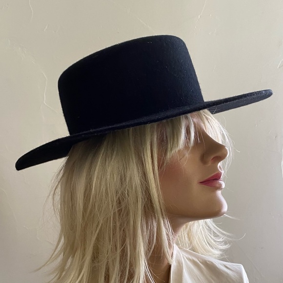 Gigi Pip Black Fedora, Dahlia Boater - Picture 1 of 7